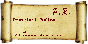 Poszpisil Rufina névjegykártya